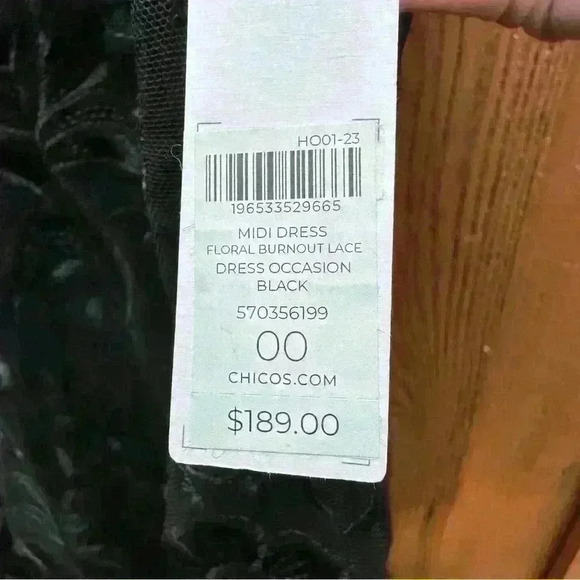 Chico’s burnout velvet lace midi dress - Picture 6 of 12